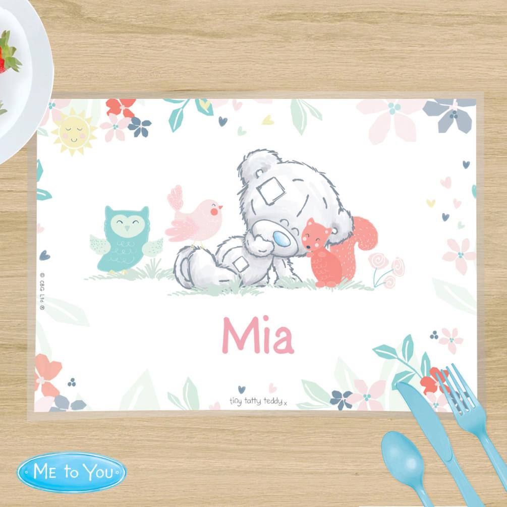Personalised Tiny Tatty Teddy Woodland Animal Placemat Extra Image 3
